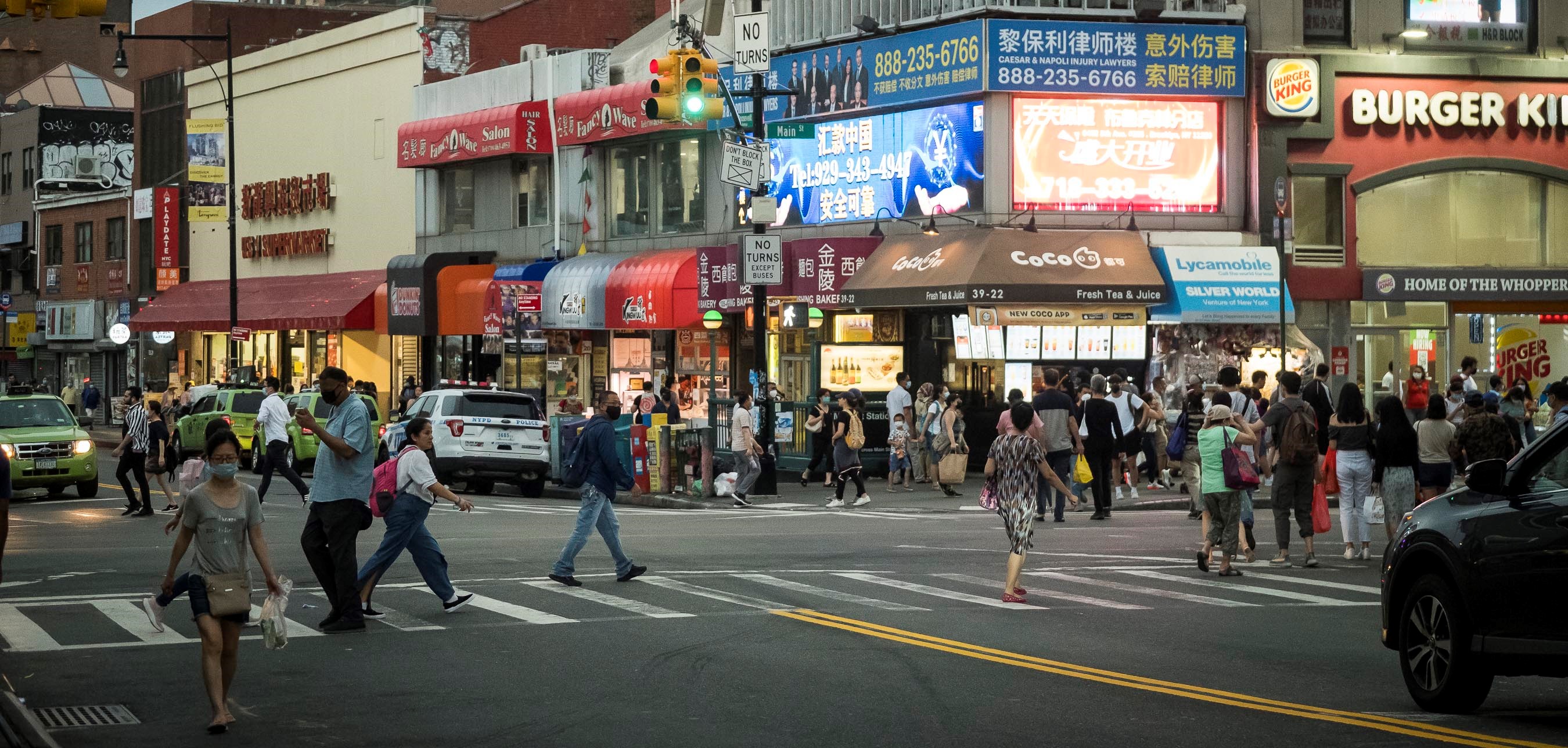 Main Street and Roosevelt Avenue in Flushing, Queens